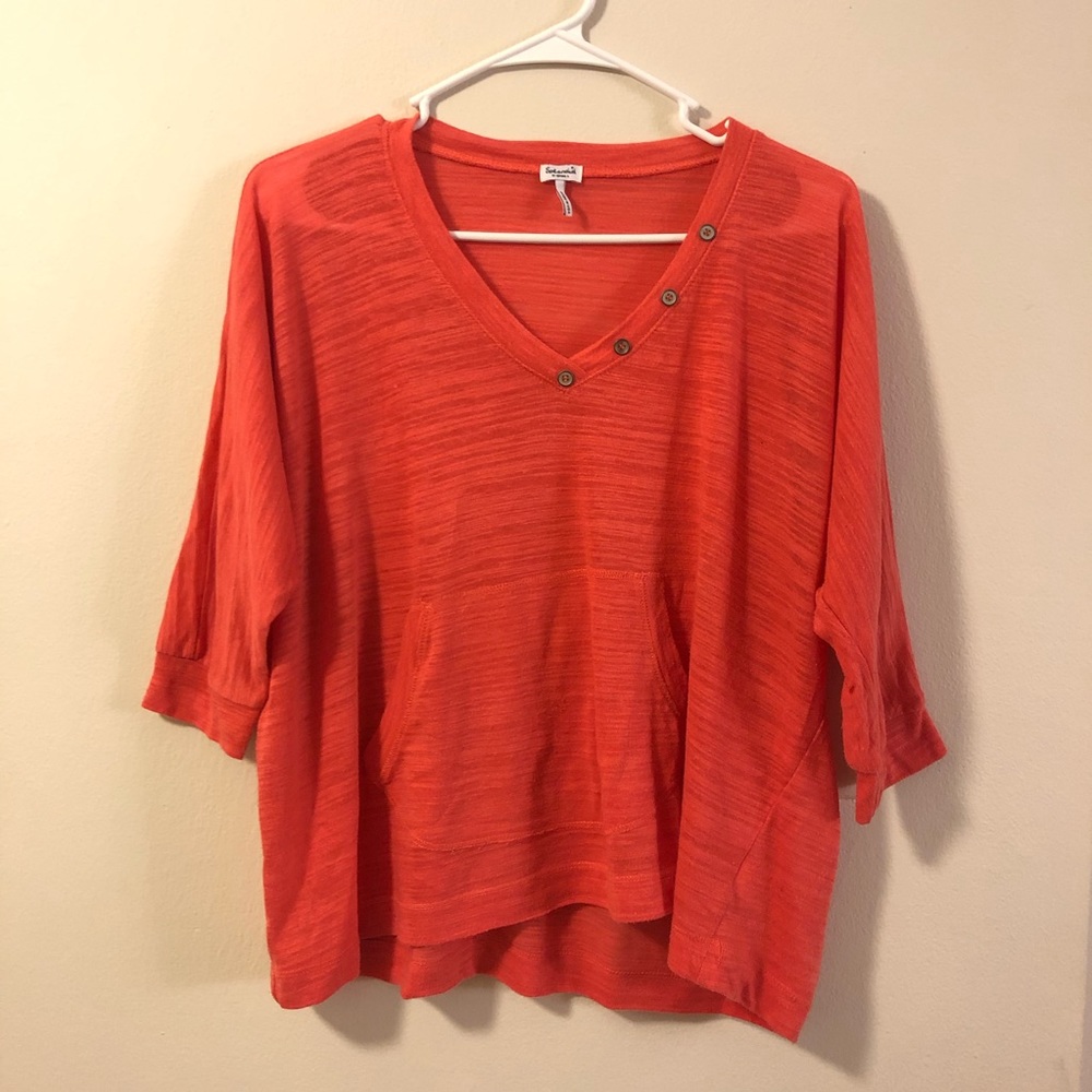 Coral Half Sleeve Splendid Henley